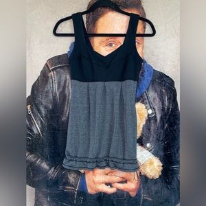 Lululemon Ta Ta Topper? Tank Top Black/Silver w/ Drawstring Bottom Size Small